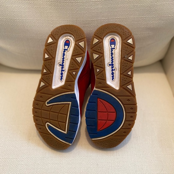 Red Suede Champion Sneakers - Picture 5 of 5